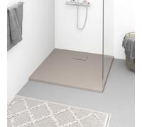 vidaXL Plato de ducha SMC marrón 90x80 cm