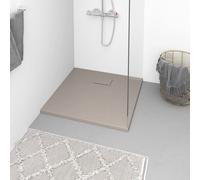 vidaXL Plato de ducha SMC marrón 90x90 cm