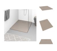 vidaXL Plato de ducha SMC marrón de 100x80 cm - Platos de ducha