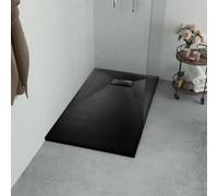 vidaXL Plato de ducha SMC negro 90x80 cm
