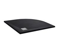 vidaXL Plato de ducha SMC negro 90x90 cm