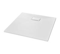 vidaXL Plato Ducha Resina Pizarra Extraplano Antideslizante 80x80 cm Color Blanco, Gris, Marrón y mas