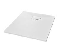 vidaXL Plato Ducha Resina Pizarra Extraplano Antideslizante 90x70 cm Color Gris, Marrón, Blanco y mas