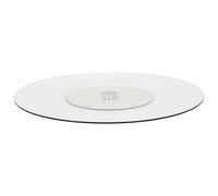 vidaXL Plato Giratorio Tartas Servir Comida Vidrio Templado Soporte Redondo Placa Giratoria Cristal Seguridad Transparente Postres Pasteles Platos