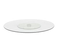 vidaXL Plato giratorio para servir tartas – vidrio templado, placa redonda transparente