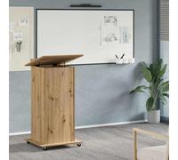 vidaXL Podio de oficina Roble artesanal – Madera de ingeniería, 55 x 55 x 107 cm