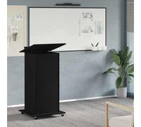 vidaXL Podio Roble Negro Madera de ingeniería 55 x 55 x 107 cm