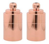 vidaXL Portalámparas 2 uds Bronce Oro Rosa E27, Base de lámpara, portalámparas de Rosca, portalámparas, portalámparas, portalámparas E27