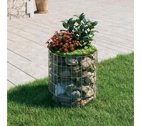 vidaXL Poste circular de gaviones acero galvanizado Ø50x50 cm