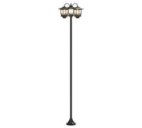 vidaXL Poste de farola con 3 luces, color , 16 x 16 x 187 cm, fabricado en aluminio y ABS