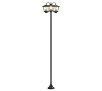 vidaXL Poste de farola con 3 luces, color , 16 x 16 x 187 cm, fabricado en aluminio y ABS