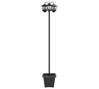 vidaXL Poste de farola con 3 luces, color , 32 x 32 x 188 cm, fabricado en aluminio y ABS