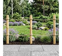 vidaXL Postes de valla 5 uds. Marrón 100 cm Madera de Pino Maciza