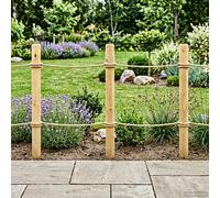vidaXL Postes de valla 5 uds. Marrón 120 cm Madera de Pino Maciza