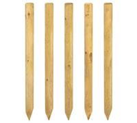vidaXL: 5 postes para valla, color marrón, 150 cm, madera de pino maciza