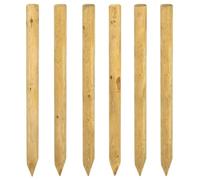 vidaXL Postes de valla 6 uds. Verde 150 cm Madera de Pino Maciza
