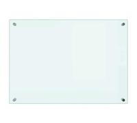 vidaXL Protector salpicaduras cocina vidrio templado 70x50 cm Color leche Protección grasa