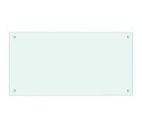 vidaXL Protector salpicaduras cocina vidrio templado 80x40 cm color leche Protección grasa
