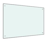 vidaXL Protector salpicaduras para cocina – Vidrio templado, color leche, 90x60 cm