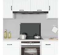 vidaXL Protector salpicaduras de cocina Vidrio templado Negro 70x50 cm – Protección grasa
