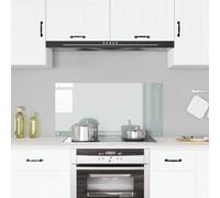 vidaXL Salpicadero de cocina 100x50 cm - Vidrio templado transparente, resistente al calor