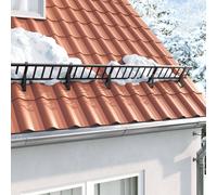 vidaXL Protector de nieve para techo Negro 300 cm Acero