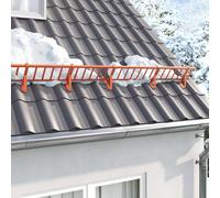 vidaXL Protector de nieve para techo Rojo 100 x 29,5 x 34,5 cm Acero