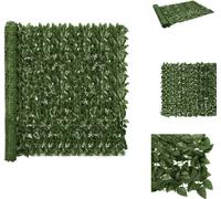 vidaXL Protector para balcón con hojas de color verde oscuro, 500x150 cm - Toldos y protectores solares