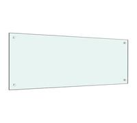 vidaXL Protector Salpicaduras Cocina Vidrio Templado Color Leche 100x40cm Utensilio Herramientas Accesorios Protección Grasa al Cocinar Fiable Práctico