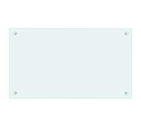 vidaXL Protector salpicaduras cocina – vidrio templado 70x40 cm color leche, práctico y fiable