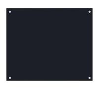 vidaXL Protector salpicaduras cocina Vidrio templado Protección grasa 70x60 cm Negro
