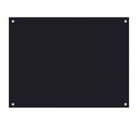 vidaXL Protector de salpicaduras para cocina Vidrio templado Negro 80x60 cm Protección contra grasa