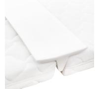vidaXL Puente para Conectar el Hueco Entre Dos Colchones Individuales Accesorio Juntar Camas Separadas Sin Línea en Centro 25x200 cm Espuma Blanco