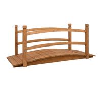 vidaXL Puente para jardín madera maciza de abeto 140x60x60 cm