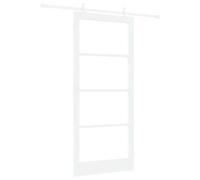 vidaXL Puerta Corredera 93 x 211 cm Madera de Pino Maciza y Vidrio, Sala Moderna, Separador Interior Resistente, Puerta corrediza, Panel Rectangular, Entrada contemporánea