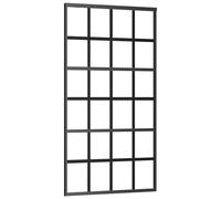 vidaXL Puerta Corredera con Herrajes ESG Vidrio y Aluminio Entrada Dimensiones 76 x 205 cm (183 cm sliding rail), 76 x 205 cm (200 cm sliding rail), 90 x 205 cm (200 cm sliding rail) y mas