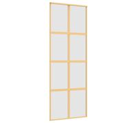 vidaXL Puerta Corredera de Aluminio y Vidrio ESG 76x205 cm Deslizante Color Dorado, Blanco, Negro y mas