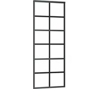 vidaXL Puerta corredera de vidrio ESG y aluminio, 76x205 cm, color