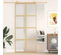 vidaXL Puerta Corredera de Aluminio y Vidrio ESG Salón Baño Rail Guía Color Dorado, Blanco, Negro y mas