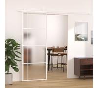 vidaXL Puerta Corredera ESG Vidrio y Aluminio 76x205 cm Deslizante Color Blanco, Negro, y mas
