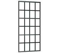 vidaXL Puerta Corredera ESG Vidrio y Aluminio Negra Salón Entrada Dimensiones 76 x 205 cm, 90 x 205 cm, 102 x 205 cm