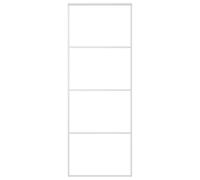 vidaXL Puerta Corredera Herrajes Entrada Corrediza Deslizante Cuarto de Baño Salón Sala de Estar Habitación ESG Vidrio y Aluminio Blanca 76x205 cm