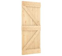 vidaXL Puerta corredera NARVIK – herrajes modernos – 85 x 210 cm Natural y negro