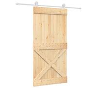 vidaXL Puerta Corredera Natural y Blanco 100 x 210 cm
