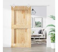vidaXL Puerta Corredera Natural y Blanco 100 x 210 cm