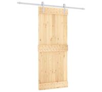 vidaXL Puerta Corredera Natural y Blanco 85 x 210 cm