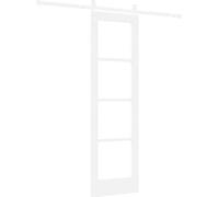 vidaXL Puerta corredera ORKDAL, blanca, 61 x 198,5 cm, madera maciza de pino y cristal