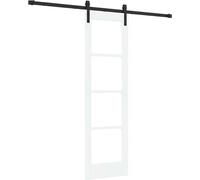 vidaXL Puerta corredera ORKDAL, blanca y negra, 61 x 198,5 cm