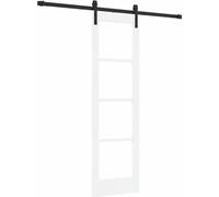 vidaXL Puerta corredera ORKDAL, blanca y negra, 61 x 198,5 cm