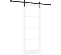vidaXL Puerta corredera ORKDAL, blanca y negra, 83 x 211 cm